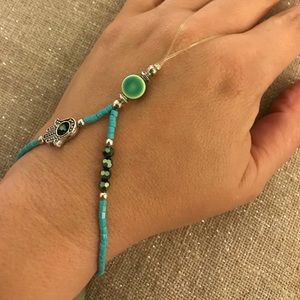 Turquoise Hand of Fatima Bracelet